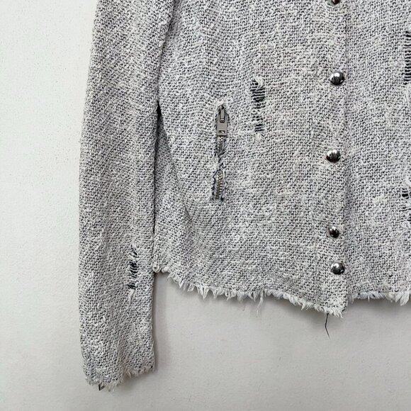 IRO Womens Size 1 Xsmall Agnete Tweed Zip Jacket - Picture 4 of 14